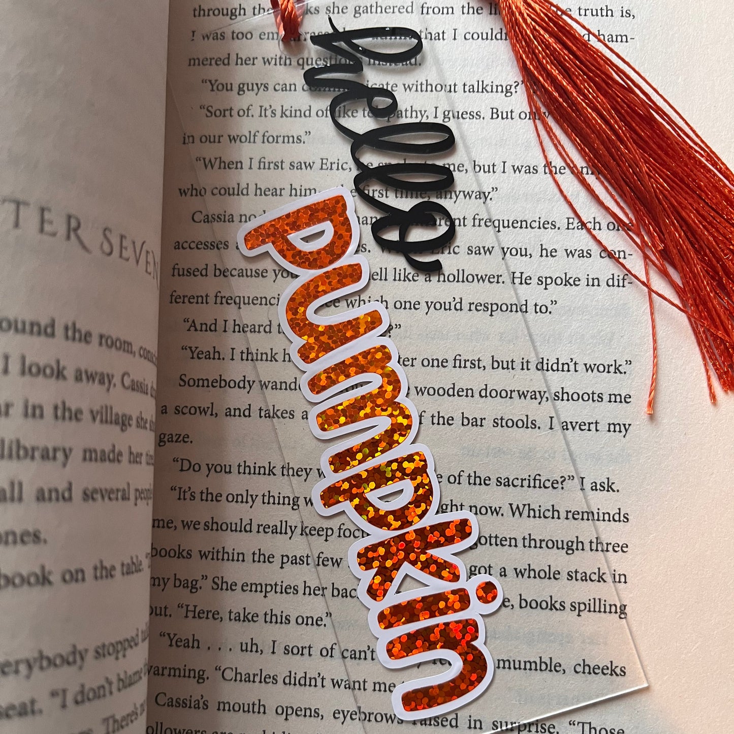 Hello Pumpkin Acrylic Bookmark