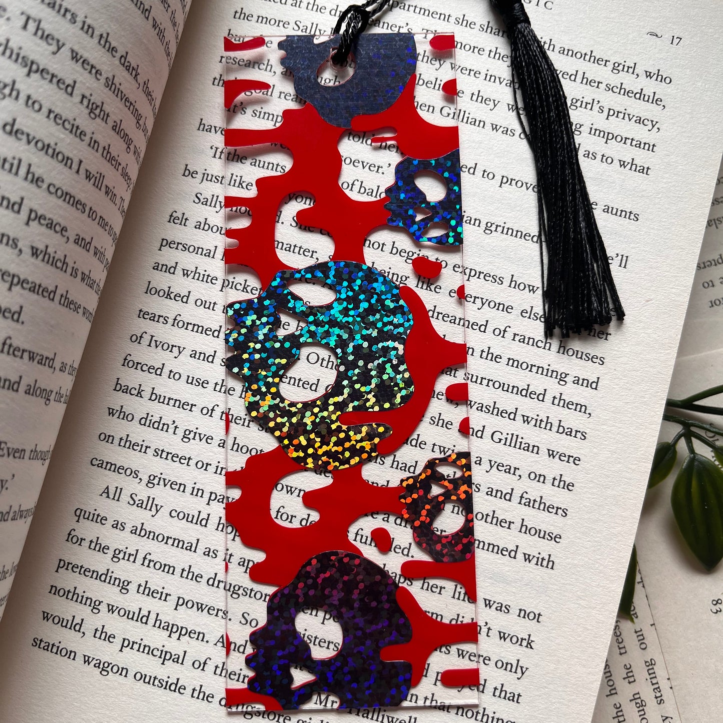 Bloody Skulls Acrylic Bookmark