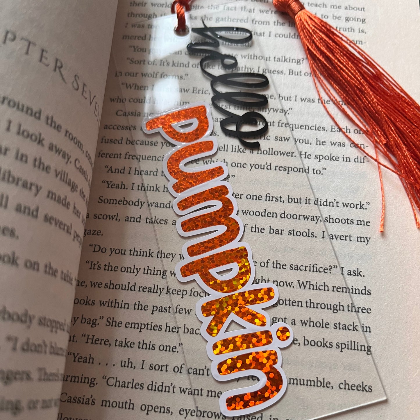Hello Pumpkin Acrylic Bookmark
