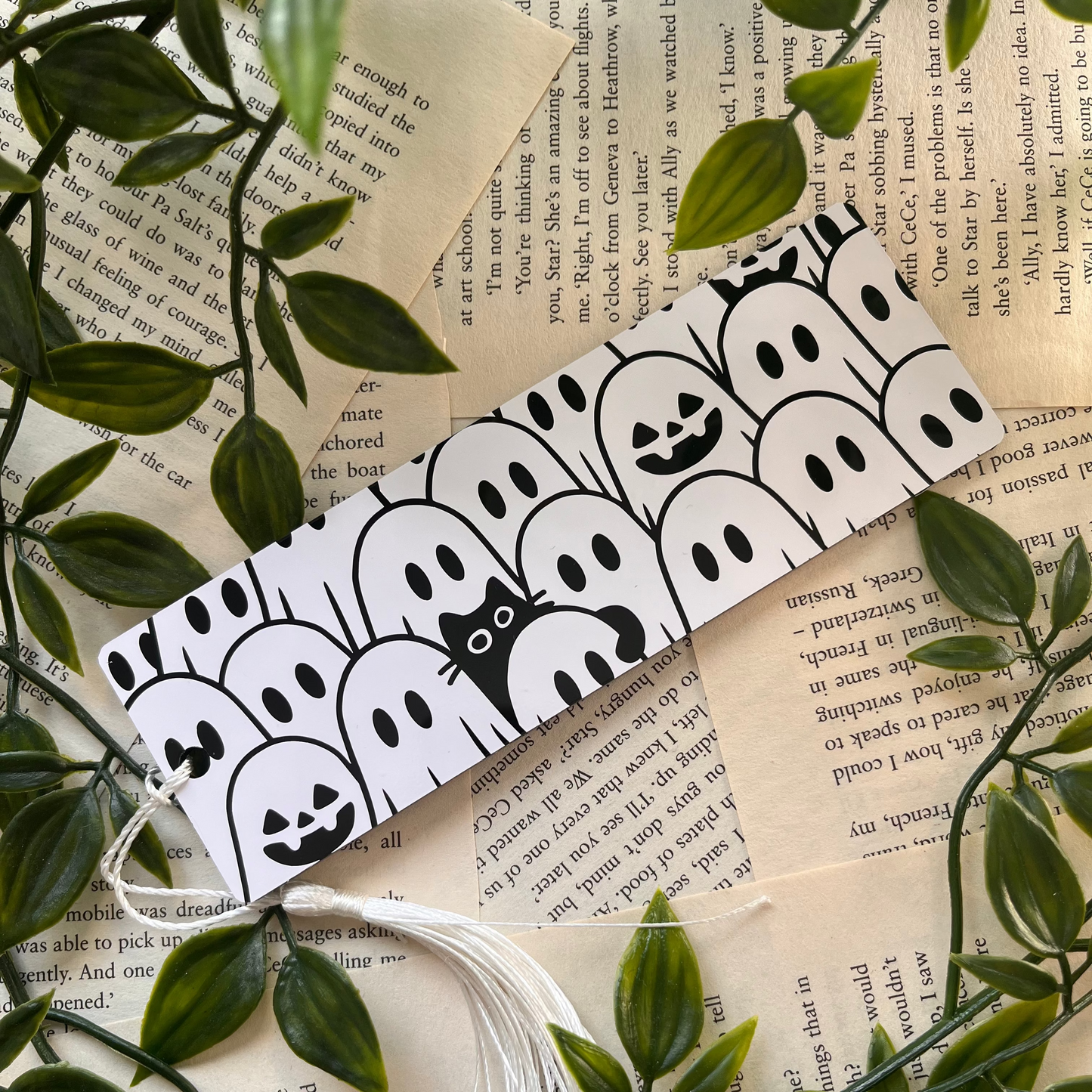 Ghost Kitty Acrylic Bookmark