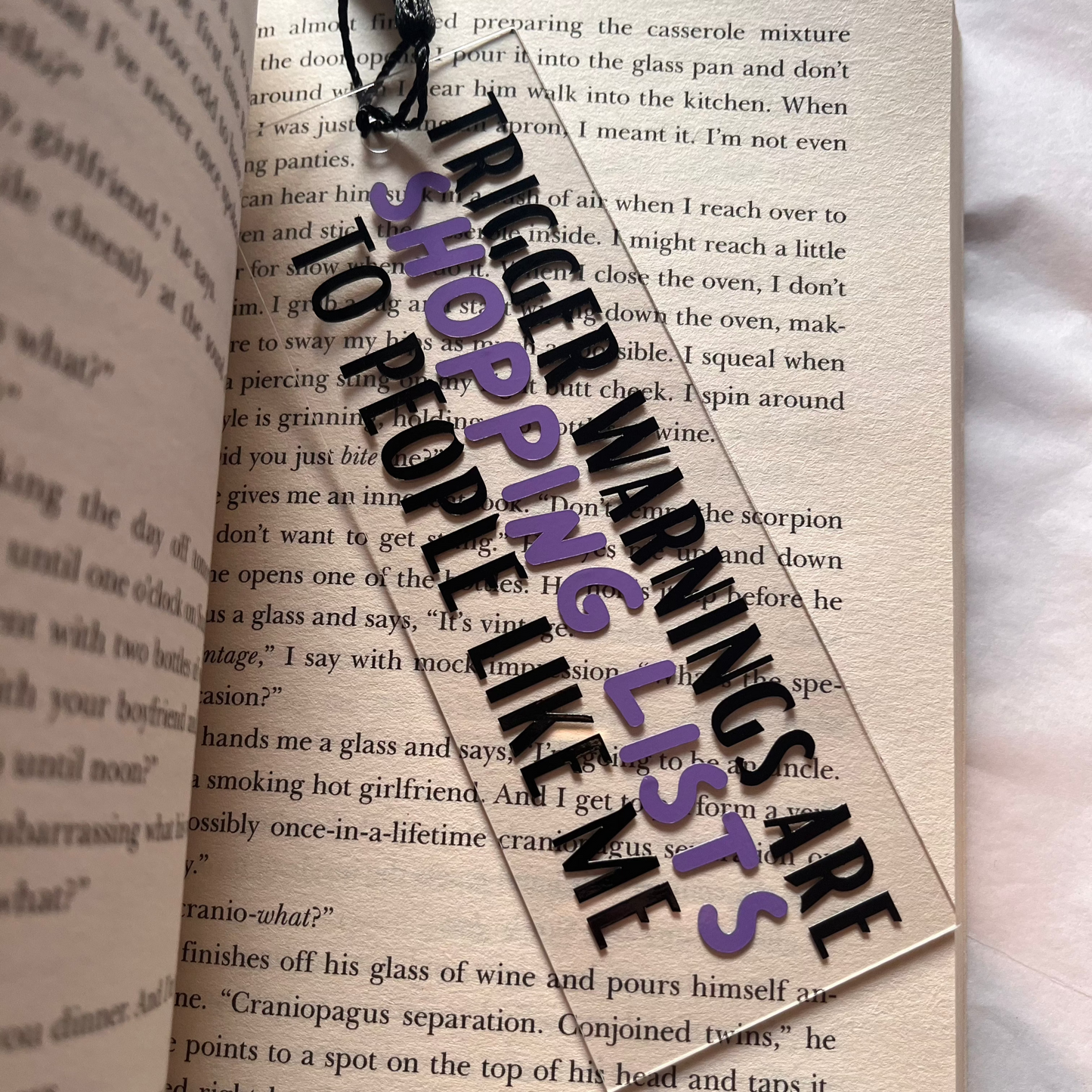 Trigger Warnings Are Shopping Lists Bookmark