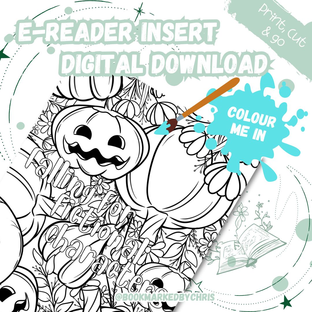 Falling For Fictional Characters Colour In E-reader Digital Insert