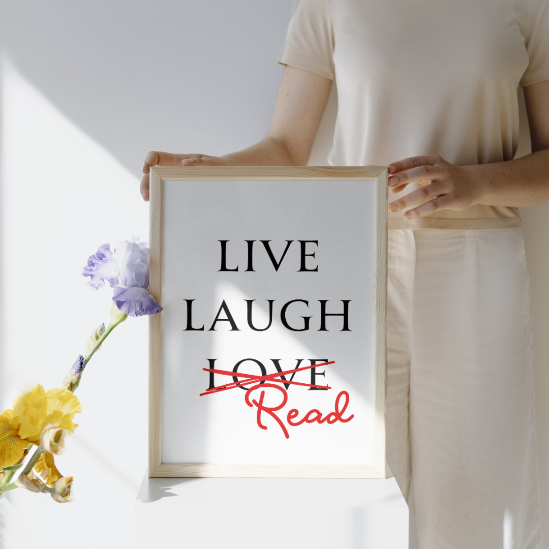 Live Laugh Read Digital Art Print