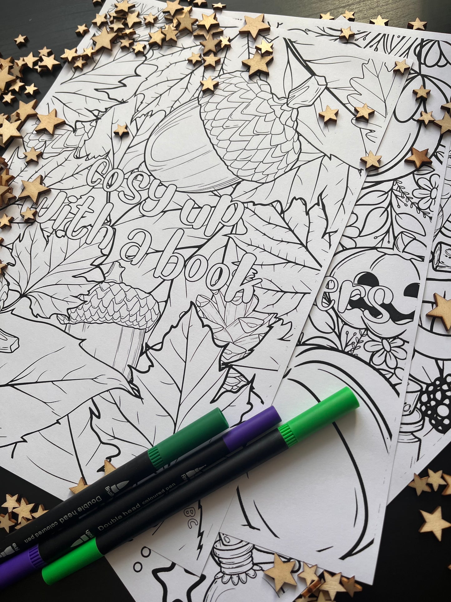 Cosy Up With A Book Colouring Sheet