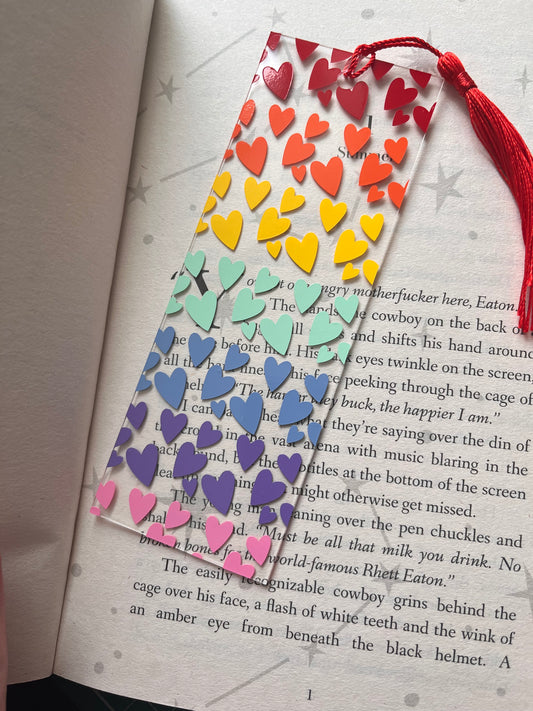 Rainbow Hearts Bookmark