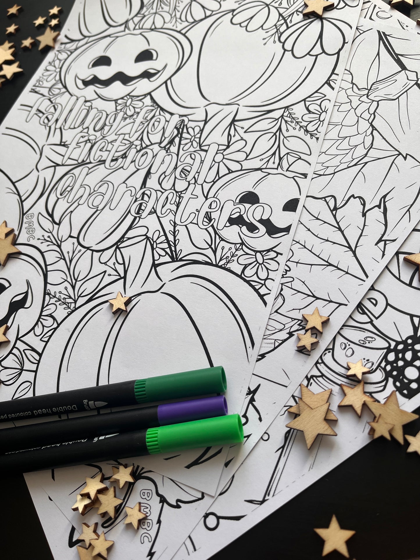 Falling For Fictional Characters Colouring Sheet