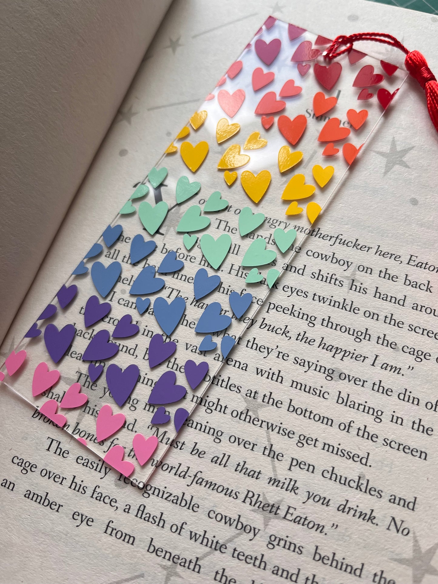 Rainbow Hearts Bookmark