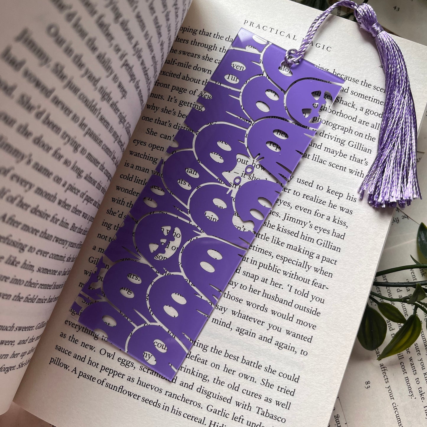 Ghost Kitty Acrylic Bookmark