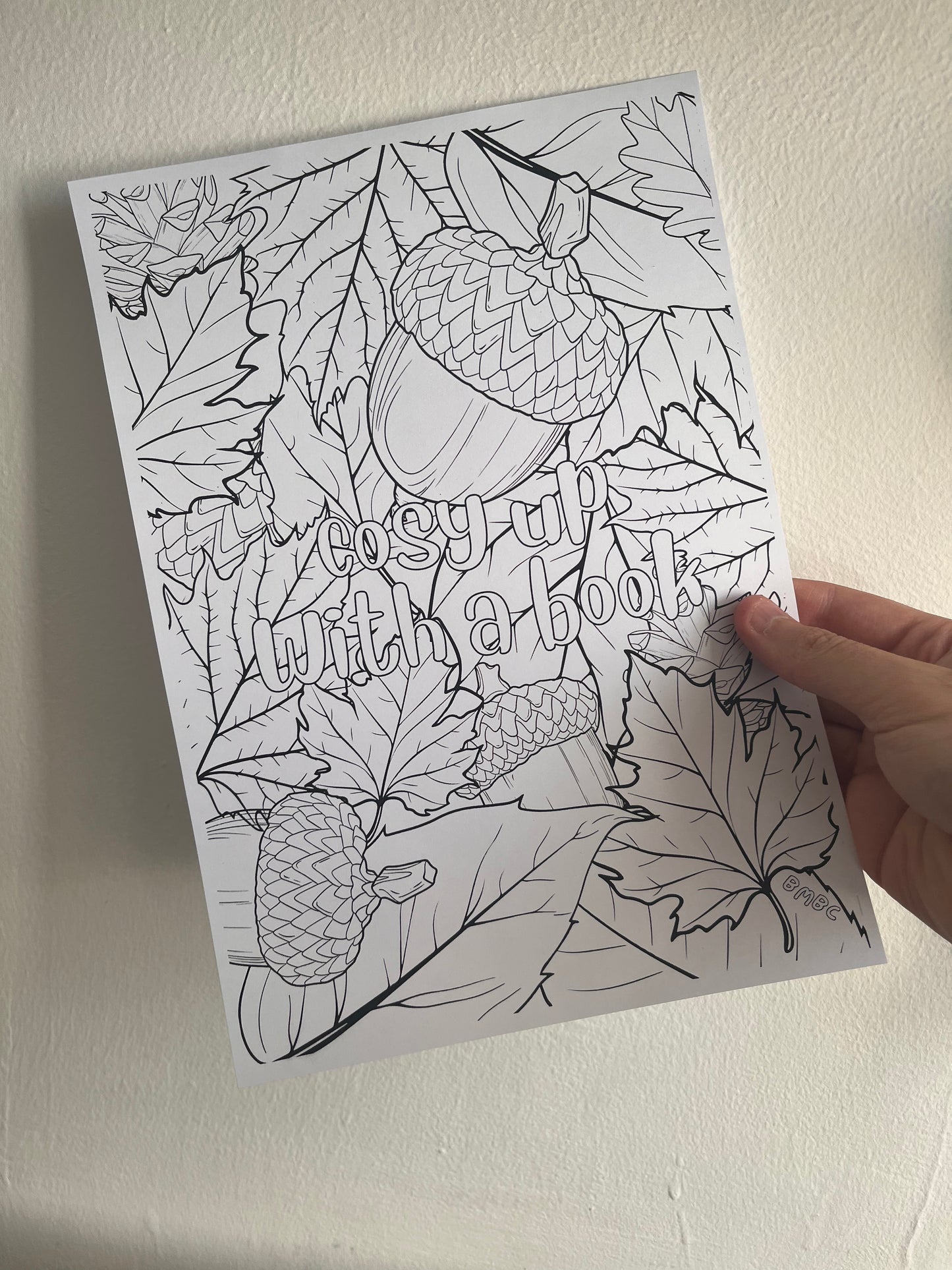 Cosy Up With A Book Colouring Sheet