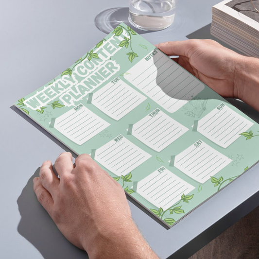 Weekly content plannter digital download