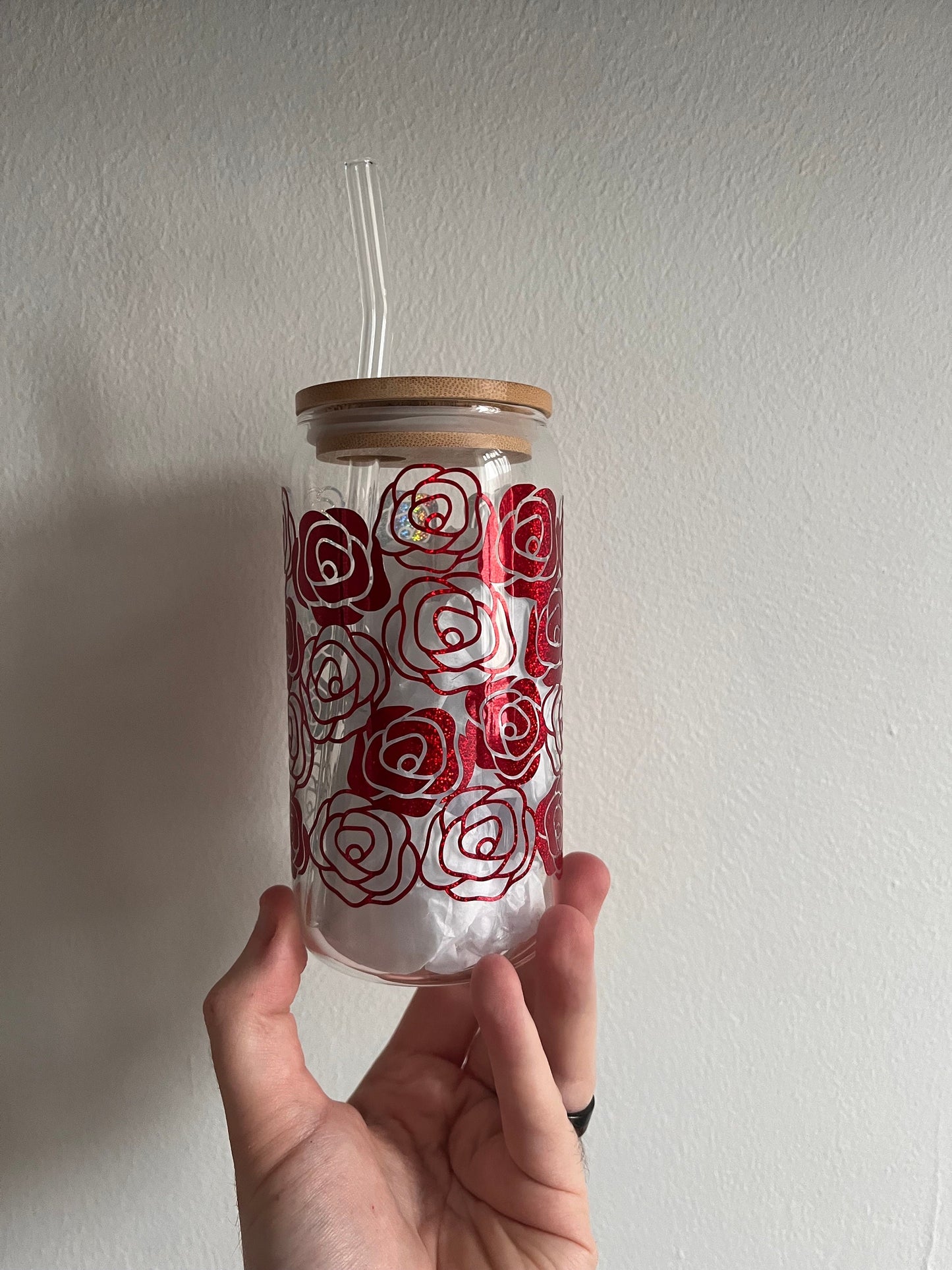 Glass Tumbler - Roses