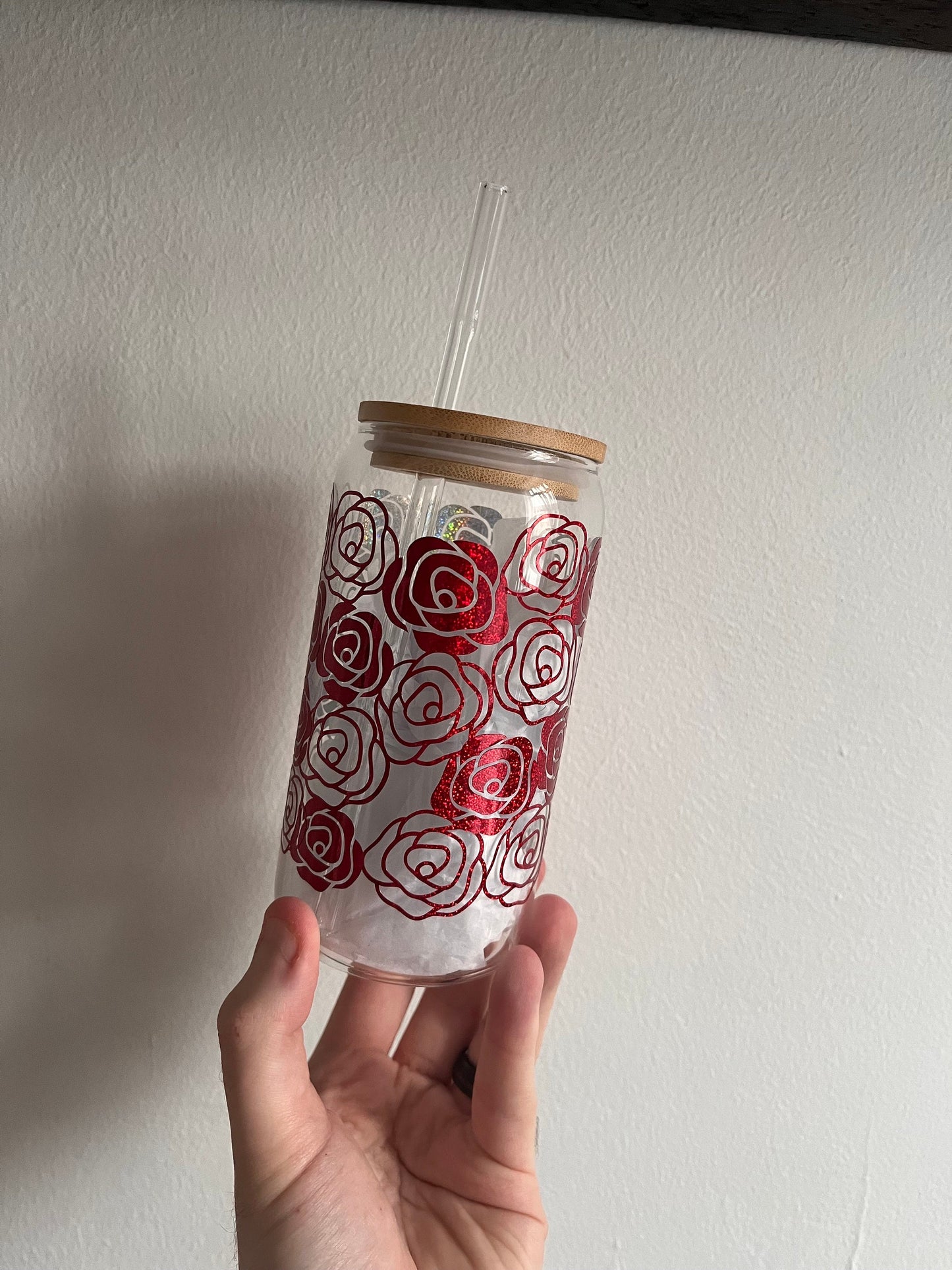 Glass Tumbler - Roses