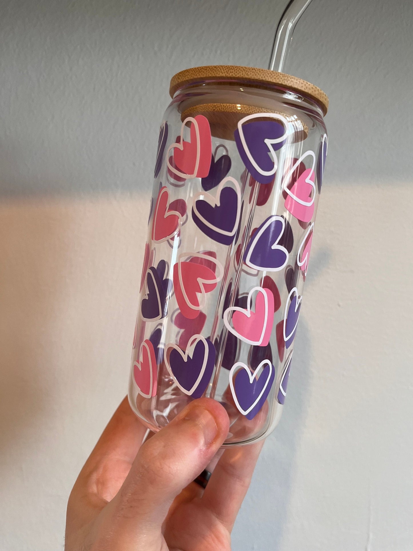 Glass Tumbler - Hearts