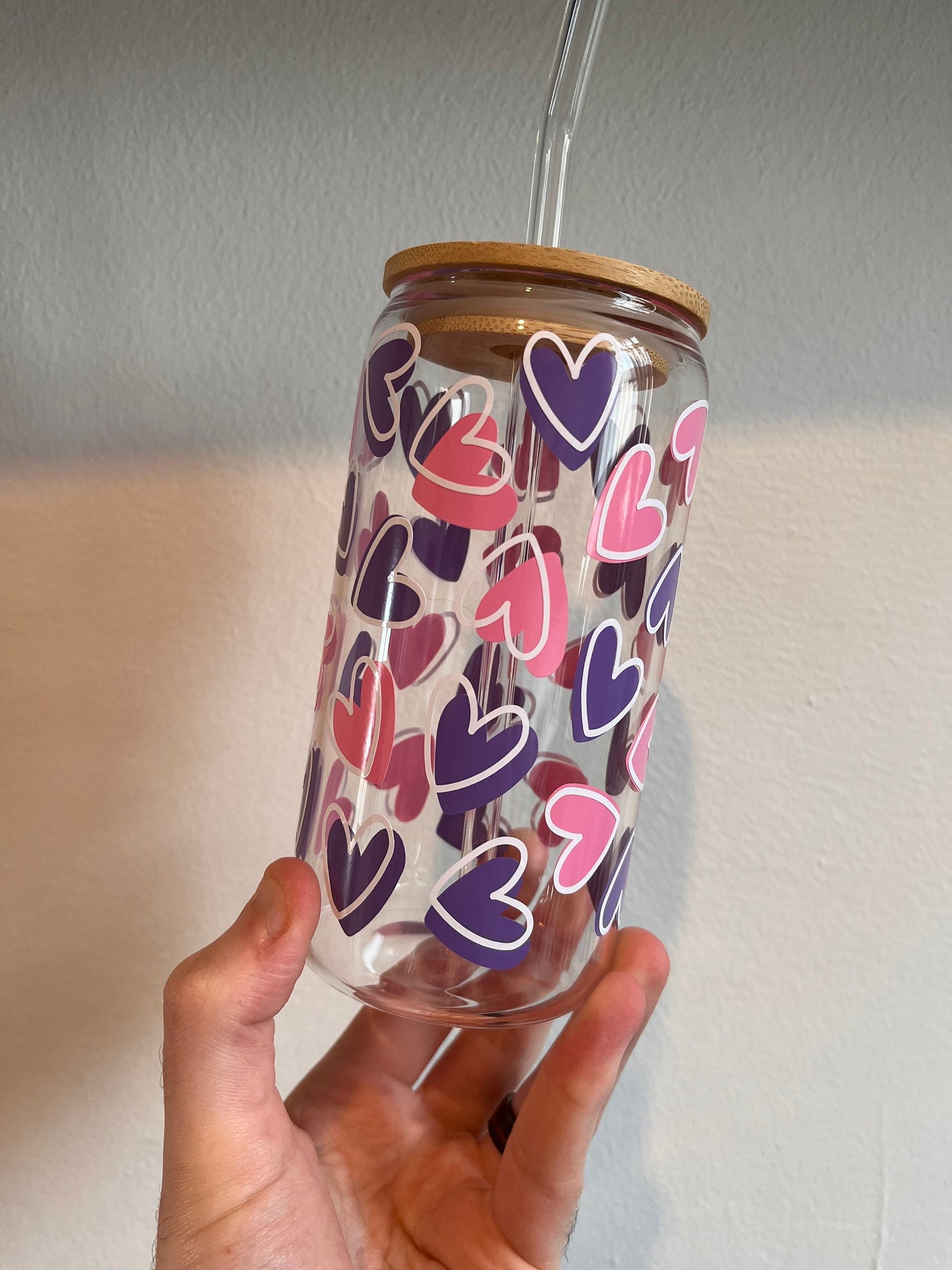 Glass Tumbler - Hearts