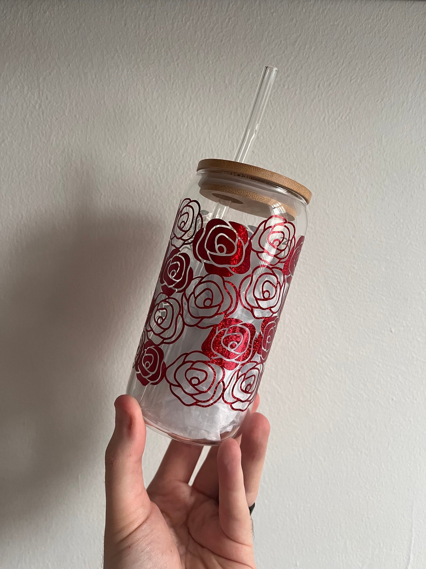 Glass Tumbler - Roses