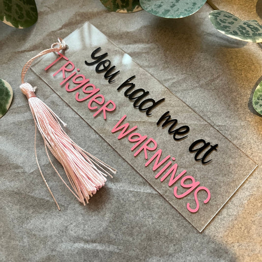Trigger Warnings bookmark